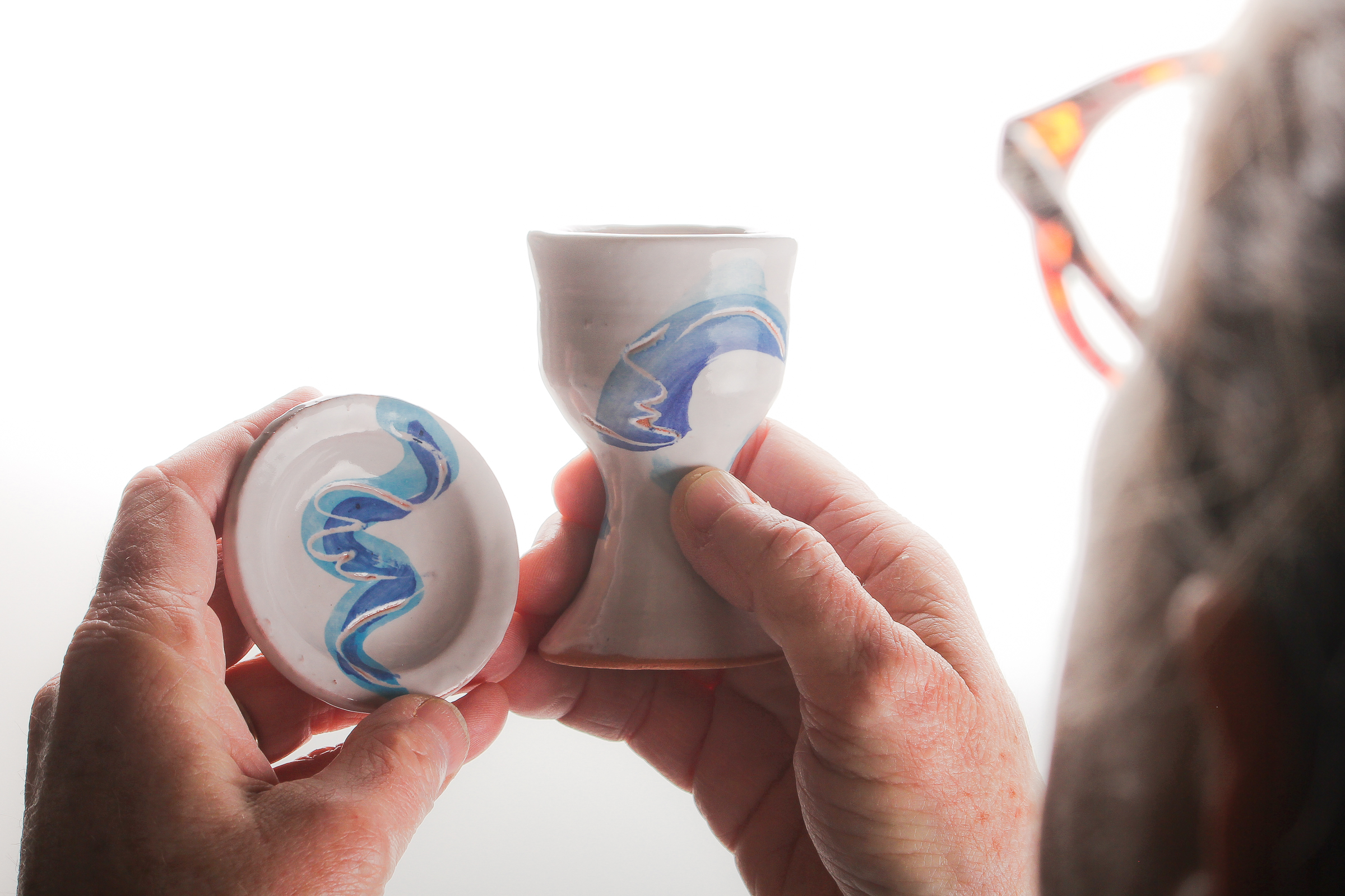 In my hands (for scale)