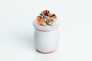 Prayer Jars are approximately 3″ high, and come topped with a friendly butterfly.